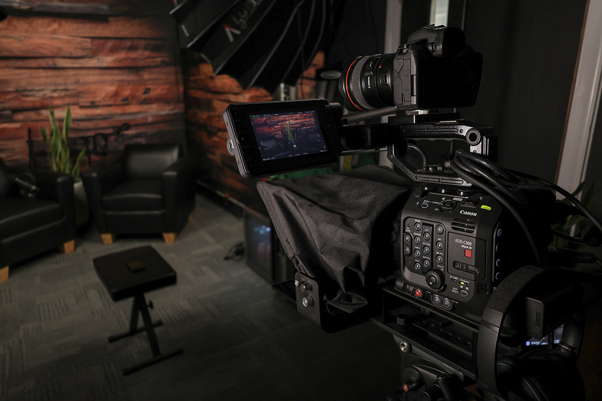 Canon C300 Mark III cinema camera for film studio